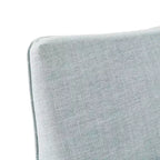 Sedia girevole con gonna London azzurra - Martha Stewart: imbottita, rotazione a 360 gradi, nessun assemblaggio richiesto