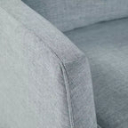 Sedia girevole con gonna London azzurra - Martha Stewart: imbottita, rotazione a 360 gradi, nessun assemblaggio richiesto