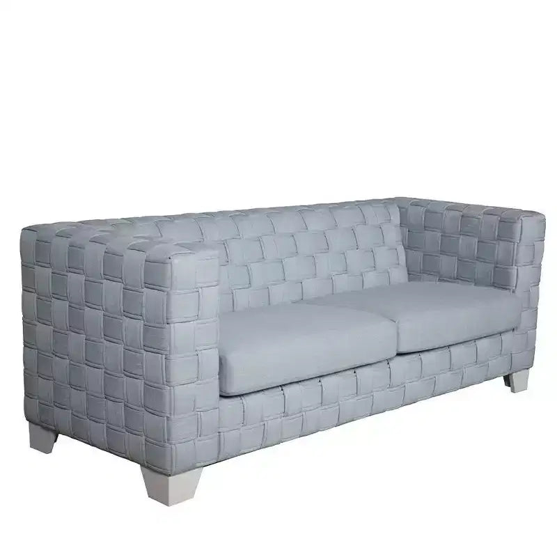 Acme Furniture 85" Saree Sofa Light Teal Chenille/White Finish