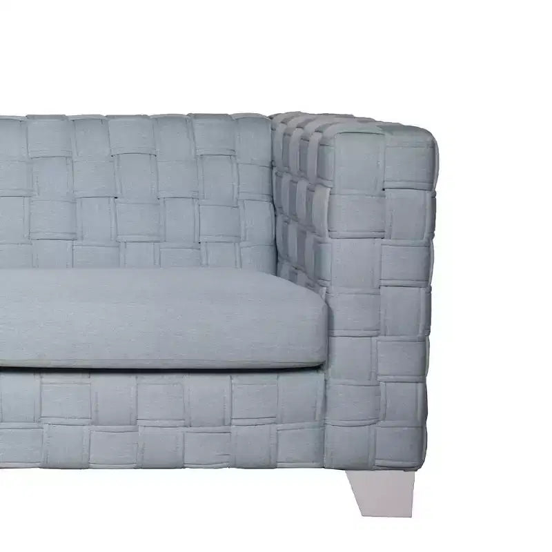 Divano Saree Acme Furniture 85" ciniglia teal chiaro/finitura bianca