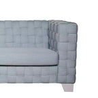 Divano Saree Acme Furniture 85" ciniglia teal chiaro/finitura bianca