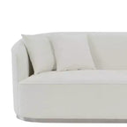 Divano Odette Acme Furniture 83" in Velluto Beige: Lussuoso Rivestito, Struttura in Legno, Include 4 Cuscini Decorativi