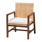 bali & pari Poltrona Lovina in Rattan e Legno di Acacia, Miele Chiaro/Marrone Chiaro