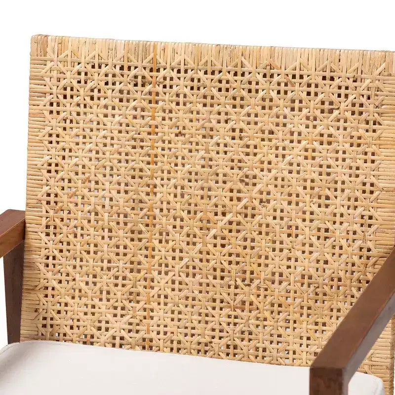 bali & pari Poltrona Lovina in Rattan e Legno di Acacia, Miele Chiaro/Marrone Chiaro