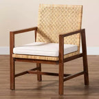 bali & pari Poltrona Lovina in Rattan e Legno di Acacia, Miele Chiaro/Marrone Chiaro