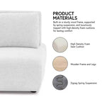 HOMES: Inside + Out Poltrona modulare moderna senza braccioli Povoa in Boucle con schienale estensibile Beige