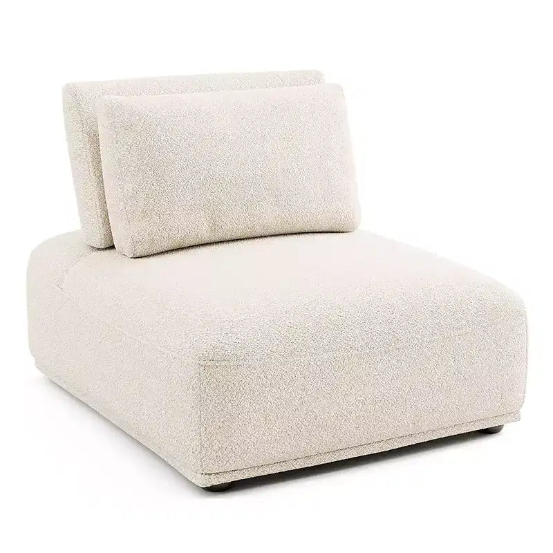 HOMES: Inside + Out Poltrona modulare moderna senza braccioli Povoa in Boucle con schienale estensibile Beige