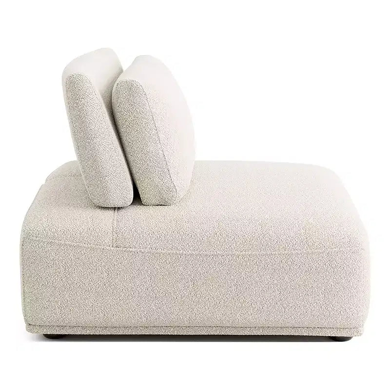 HOMES: Inside + Out Poltrona modulare moderna senza braccioli Povoa in Boucle con schienale estensibile Beige