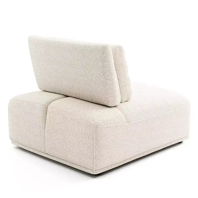 HOMES: Inside + Out Poltrona modulare moderna senza braccioli Povoa in Boucle con schienale estensibile Beige