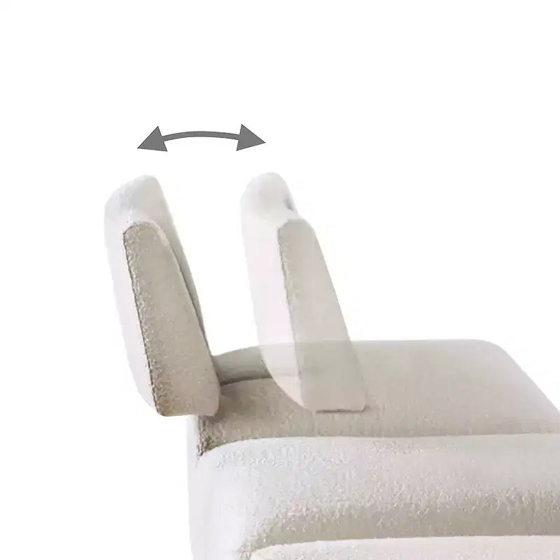HOMES: Inside + Out Poltrona modulare moderna senza braccioli Povoa in Boucle con schienale estensibile Beige