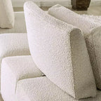 HOMES: Inside + Out Poltrona modulare moderna senza braccioli Povoa in Boucle con schienale estensibile Beige