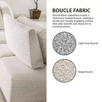 HOMES: Inside + Out Poltrona modulare moderna senza braccioli Povoa in Boucle con schienale estensibile Beige