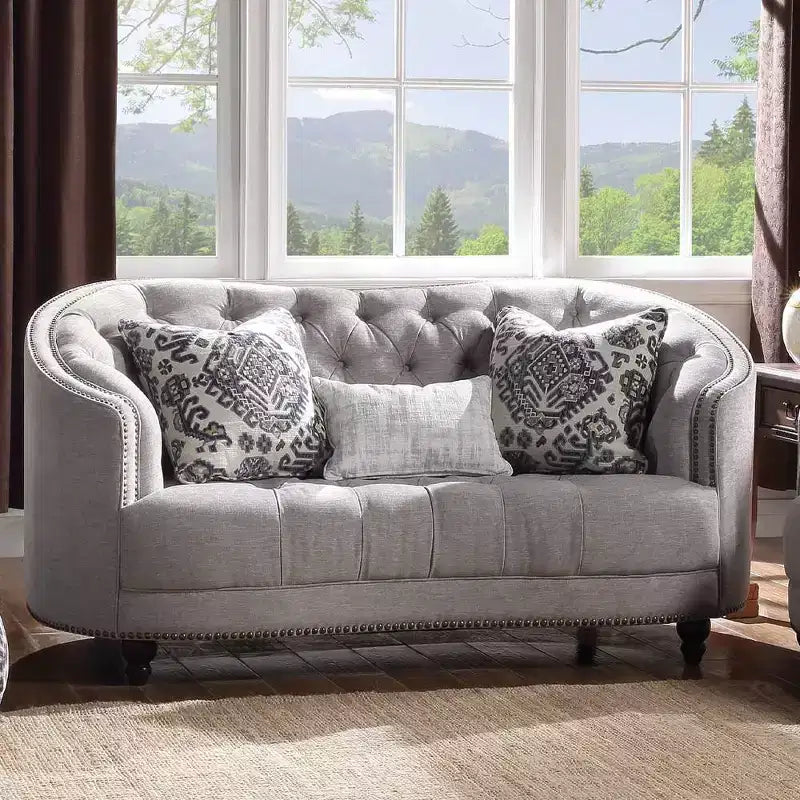 Divano Acme Furniture Saira grigio chiaro