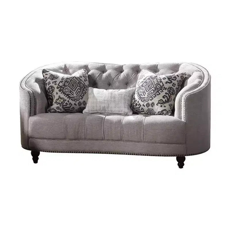 Divano Acme Furniture Saira grigio chiaro