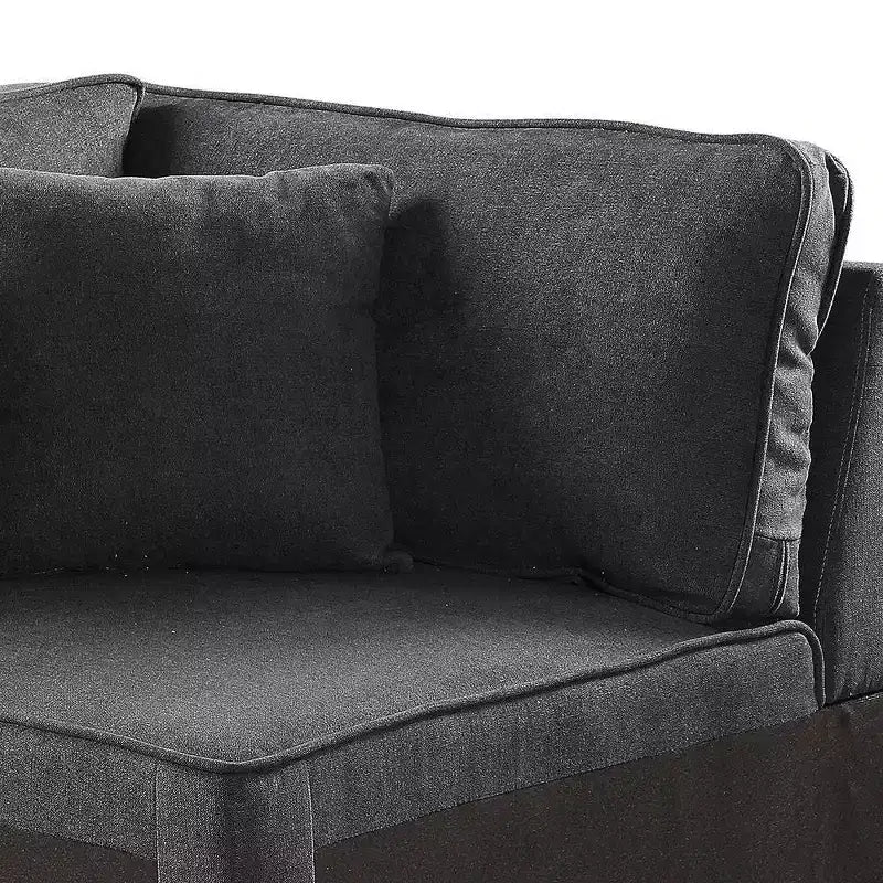 Tessuto Grigio Silvester da 33" - Acme Furniture: Rivestimento in Pelle, Telaio in Legno, Nessun Montaggio Richiesto