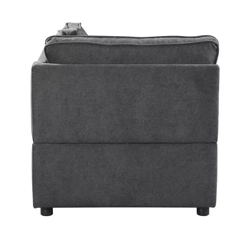 Tessuto Grigio Silvester da 33" - Acme Furniture: Rivestimento in Pelle, Telaio in Legno, Nessun Montaggio Richiesto