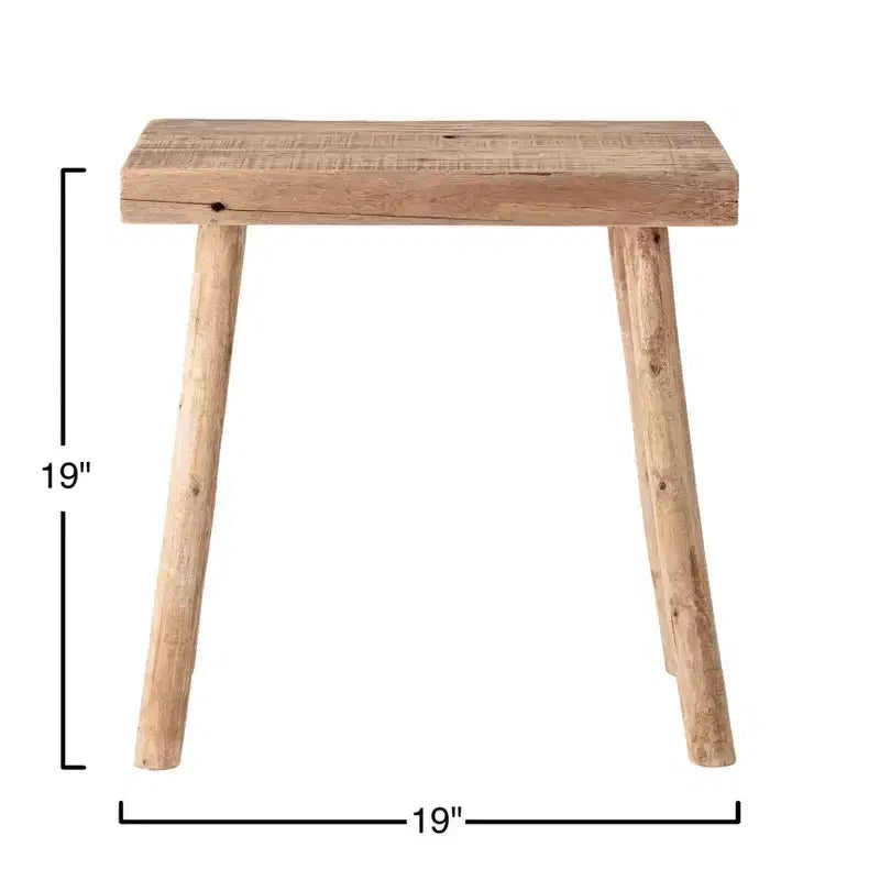 Tavolino d'appoggio in legno riciclato naturale Storied Home