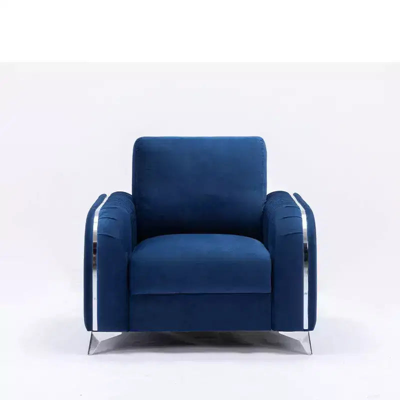Poltrona decorativa Wenona in velluto blu Acme Furniture