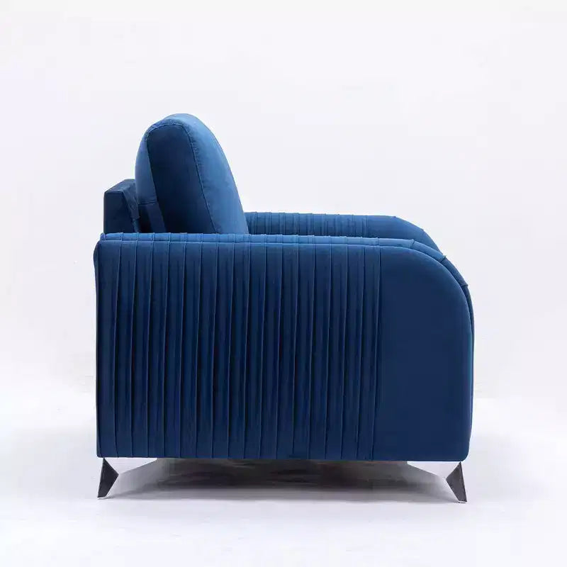 Poltrona decorativa Wenona in velluto blu Acme Furniture
