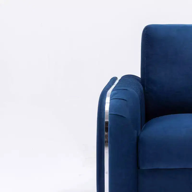 Poltrona decorativa Wenona in velluto blu Acme Furniture