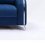 Poltrona decorativa Wenona in velluto blu Acme Furniture