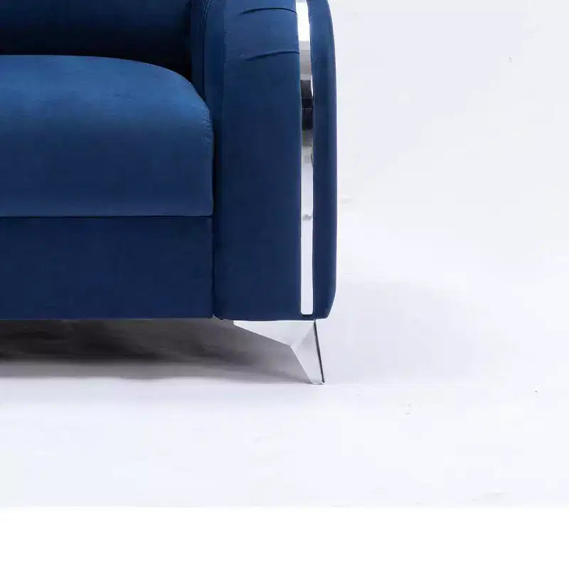 Poltrona decorativa Wenona in velluto blu Acme Furniture