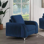 Poltrona decorativa Wenona in velluto blu Acme Furniture