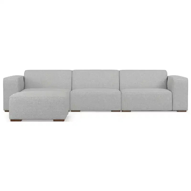 Divano a 3 posti con pouf WyndenHall Biggs grigio chiaro