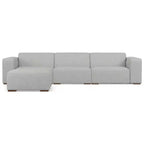 Divano a 3 posti con pouf WyndenHall Biggs grigio chiaro