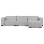 Divano a 3 posti con pouf WyndenHall Biggs grigio chiaro