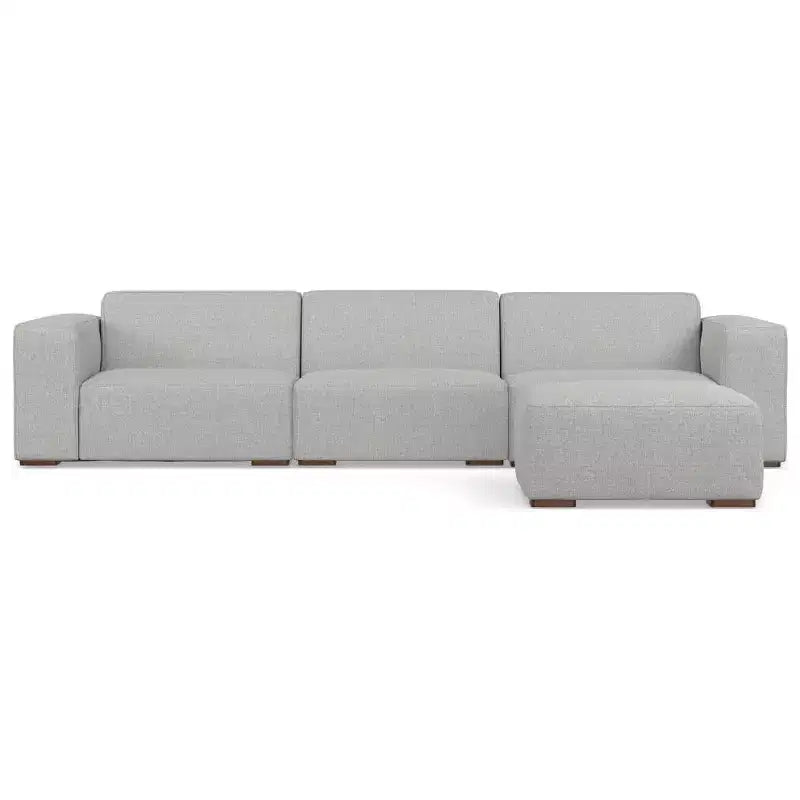 Divano a 3 posti con pouf WyndenHall Biggs grigio chiaro