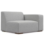 Divano a 3 posti con pouf WyndenHall Biggs grigio chiaro