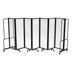 Hampden Furnishings Otis Collection Divisorio per ambienti portatile a 7 pannelli trasparenti nero