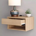 Nathan James Set di 2 comodini sospesi Jackson, rovere chiaro