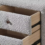 Comodini Cleo 20" in boucle grigio - Acme Furniture