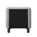 Comodini Cleo 20" in boucle grigio - Acme Furniture