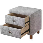 Comodini Cleo 20" in boucle grigio - Acme Furniture