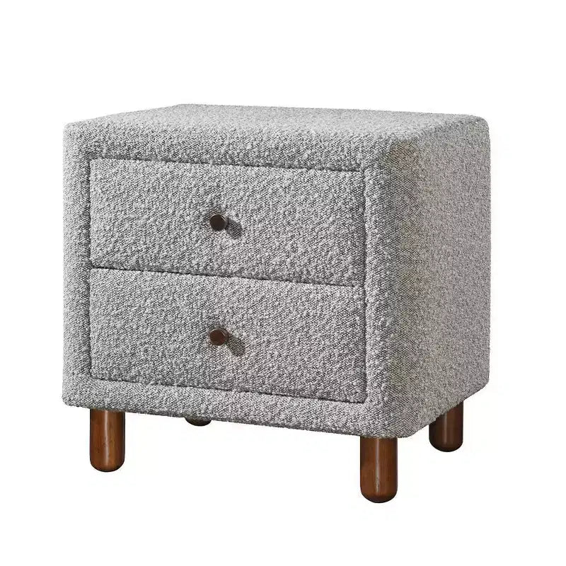 Comodini Cleo 20" in boucle grigio - Acme Furniture