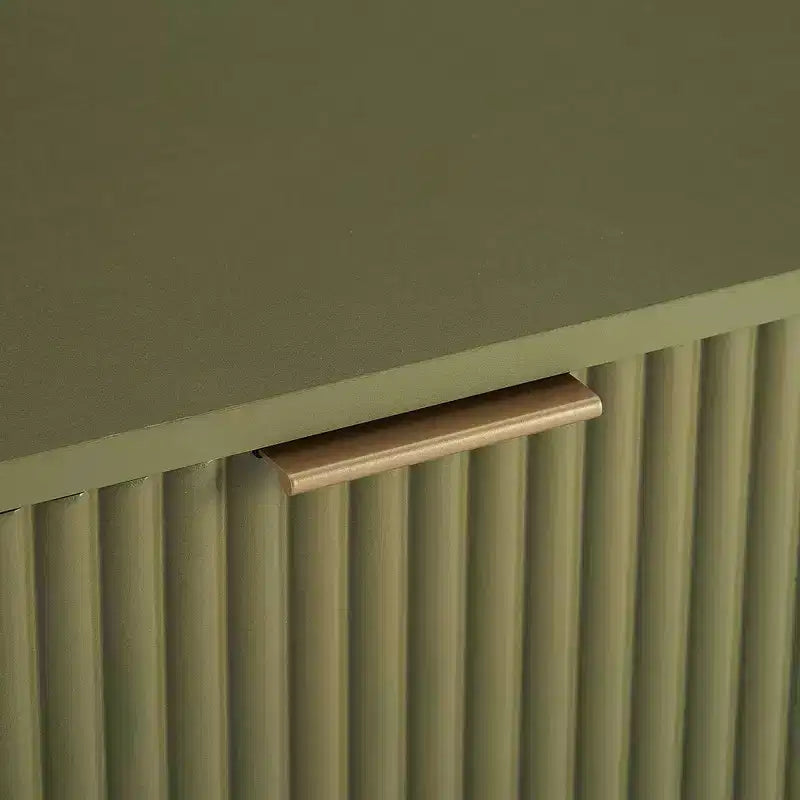 Manhattan Comfort Dumbo Comodino con Cassetto Verde Oliva: Moderno Comodino in MDF, Guide in Metallo, Ripiano Contenitore