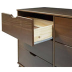 Pensy Comodino a 2 Cassetti in Legno Massello Stile Mid-Century Modern, Noce - Powell
