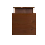 Pensy Comodino a 2 Cassetti in Legno Massello Stile Mid-Century Modern, Noce - Powell