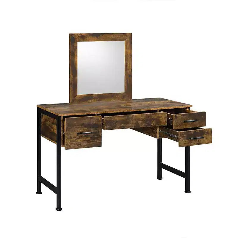 Acme Furniture Juvanth Tavolo da Trucco Rovere Rustico/Nero
