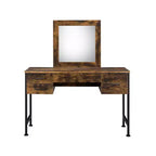 Acme Furniture Juvanth Tavolo da Trucco Rovere Rustico/Nero