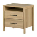 South Shore Gravity 2 Drawer Nightstand Natural Ash