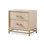 HOMES: Inside + Out Neovesi Nightstand Boho with 2 Drawer Oak