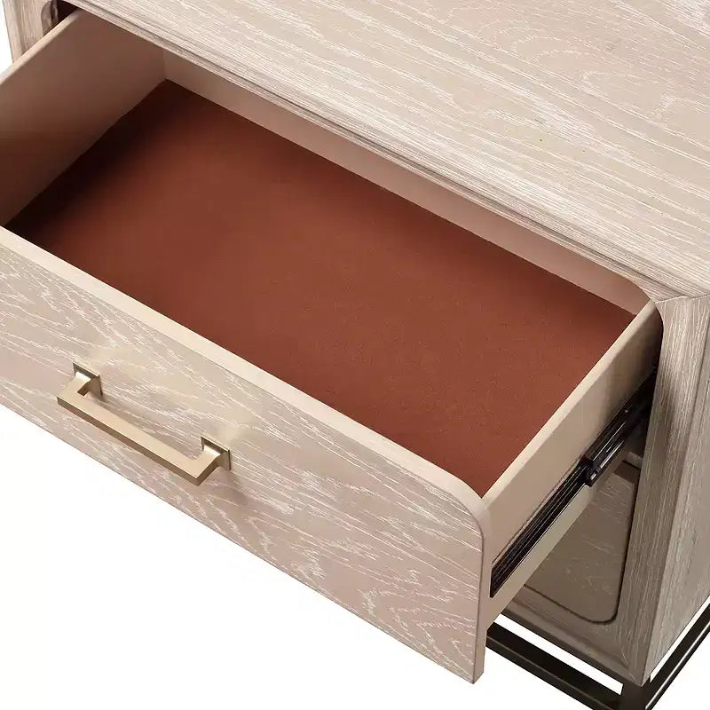 HOMES: Inside + Out Comodino Neovesi Boho con 2 Cassetti Rovere