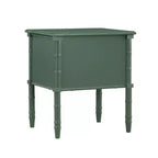 Comodino Comfort Pointe Ellison Verde Vintage: 2 Cassetti, Gambe in Stile Bambù, Design Nautico