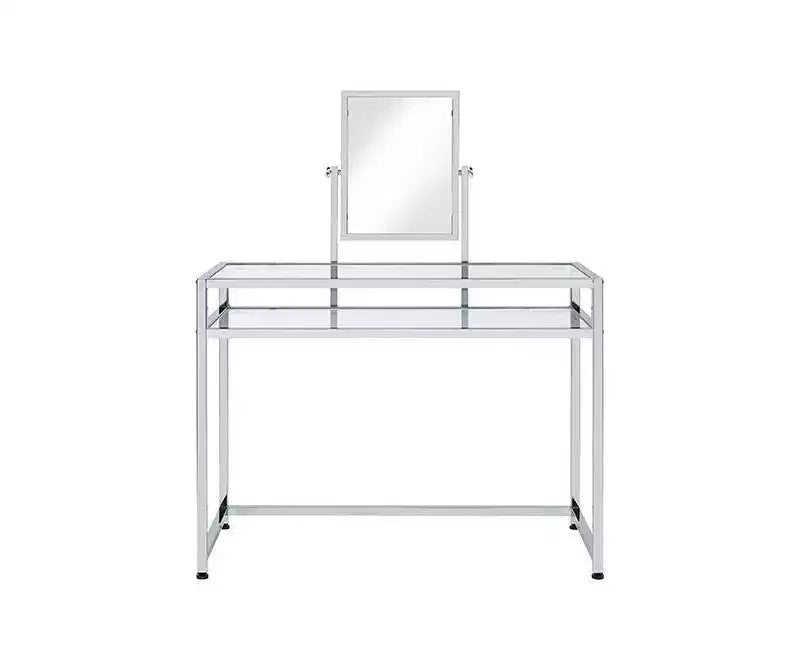 Acme Furniture Coleen Tavolino da Trucco Finitura Cromata