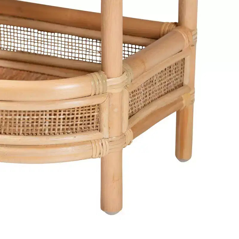 bali & pari Divitia Comodino in Rattan Naturale con 1 Cassetto Naturale: 55,1 cm Altezza, Nessun Montaggio, Struttura in MDF