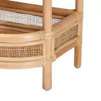 bali & pari Divitia Comodino in Rattan Naturale con 1 Cassetto Naturale: 55,1 cm Altezza, Nessun Montaggio, Struttura in MDF
